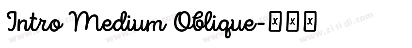 Intro Medium Oblique字体转换